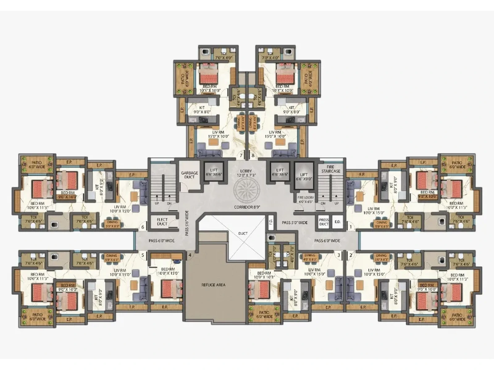 Typical Tower & Jodi Plan
